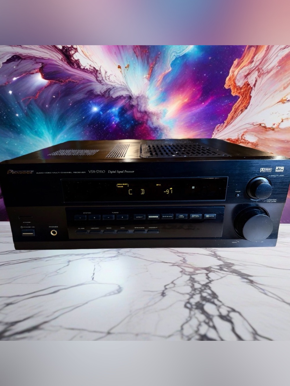 Pioneer VSX-D510 5.1 Channel Audio/Video Multi 100 Watts/Channel Receiver Tested